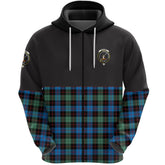 Guthrie Ancient Clan Half Of Tartan Zipper Hoodie